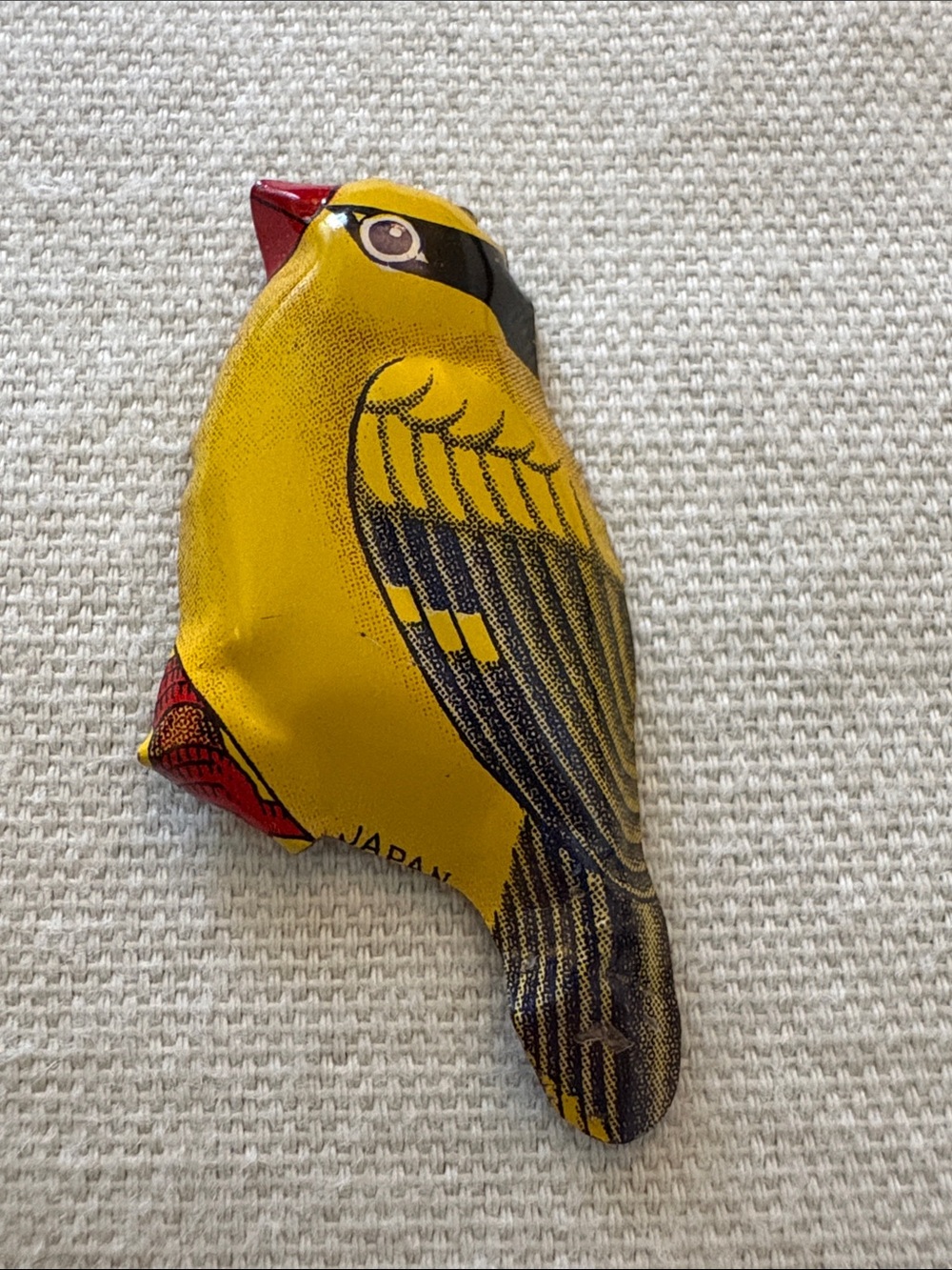Vintage Tin Bird Brooch - Made in Japan